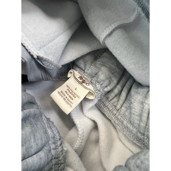 NYC Womens Large 2 Piece Sweatsuit Full Zip Hoodie & Jogger Pant Athleisure Gray - Picture 8 of 8